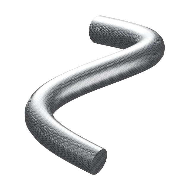 Hydraulic Hose: Thick hose in a braided steel jacket