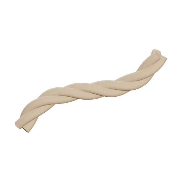 Rope: Three twisted strands with a little thickness noise