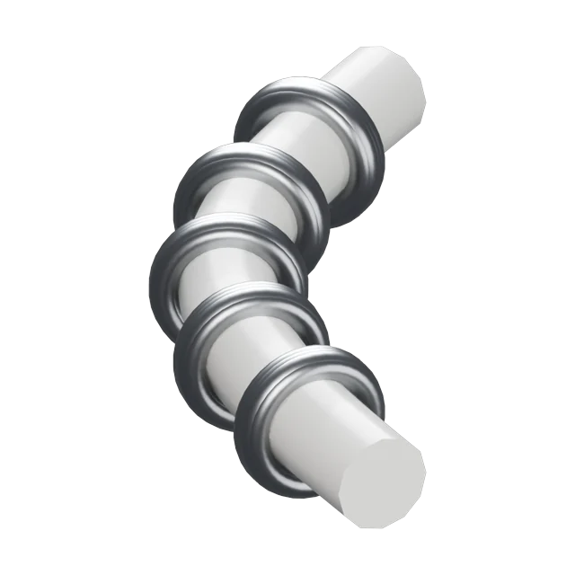 Sci-fi Conduit: One smooth tube with rigid round collars