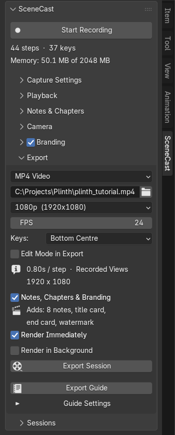 Export in the Pro edition