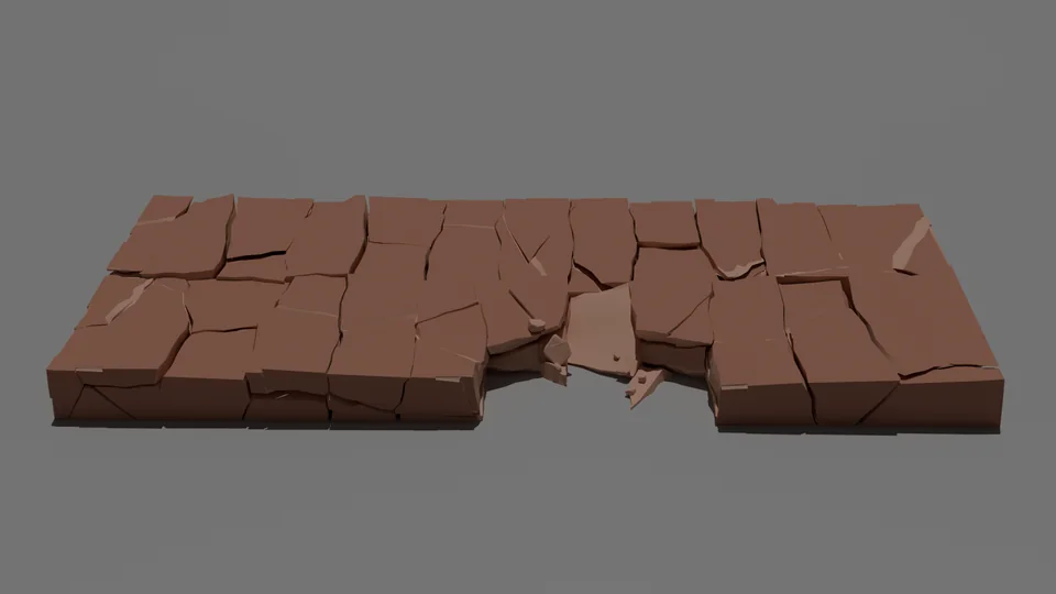 A brick wall with a chunk broken out.