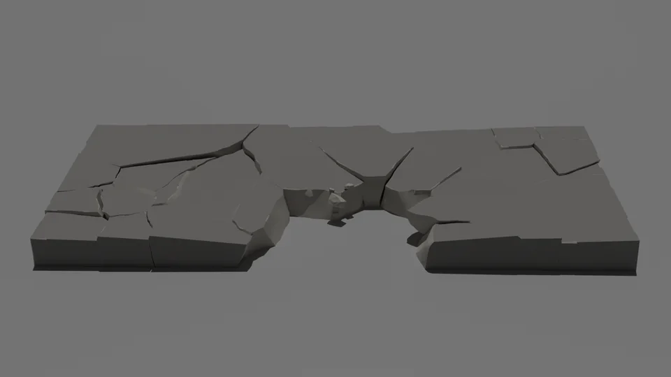 A rock slab with a notch broken out.